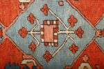 large red antique serapi persian rug 51121 blue Nazmiyal
