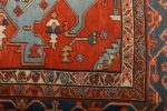 large red antique serapi persian rug 51121 design Nazmiyal