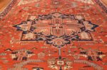 large red background antique serapi persian rug 49325 full Nazmiyal