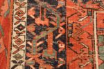 large red background antique serapi persian rug 49325 weave Nazmiyal
