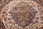 navy antique mohtasham kashan persian rug 49328 medallion Nazmiyal