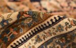 navy antique mohtasham kashan persian rug 49328 pile Nazmiyal