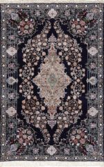 navy background vintage isfahan persian rug 51149 Nazmiyal