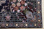navy background vintage isfahan persian rug 51149 corner Nazmiyal