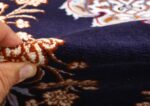 navy background vintage isfahan persian rug 51149 pile Nazmiyal