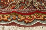 oval animal motif vintage tabriz persian rug 51120 closeup Nazmiyal