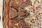 oval animal motif vintage tabriz persian rug 51120 jumping Nazmiyal