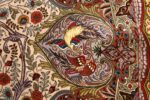 oval animal motif vintage tabriz persian rug 51120 simorgh Nazmiyal