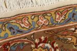 oval hunting scene vintage tabriz rug 51131 weave Nazmiyal