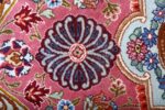 oversized hunting scene vintage tabriz persian rug 51117 burgundy Nazmiyal