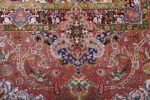 oversized hunting scene vintage tabriz persian rug 51117 green Nazmiyal