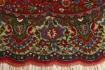 red animal motif vintage tabriz persian rug 51139 border Nazmiyal