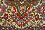 red animal motif vintage tabriz persian rug 51139 flower Nazmiyal