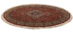 red animal motif vintage tabriz persian rug 51139 horizontal Nazmiyal