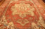 red background antique serapi persian rug 49351 full Nazmiyal