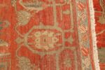 red background antique serapi persian rug 49351 weave Nazmiyal