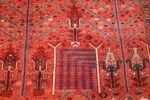 red background heriz persian rug 49291 tree Nazmiyal