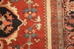 roomsize antique serapi persian rug 49350 flowers Nazmiyal