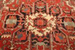 roomsize antique serapi persian rug 49359 medallion Nazmiyal