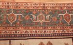 roomsize ivory antique serapi persian rug 49353 border blue Nazmiyal