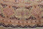 round silk vintage tabriz persian rug 51137 border Nazmiyal