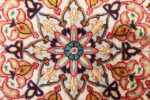 round silk vintage tabriz persian rug 51137 center Nazmiyal