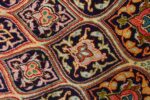 round silk vintage tabriz persian rug 51137 closeup Nazmiyal