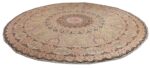 round silk vintage tabriz persian rug 51137 full Nazmiyal