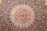 round silk vintage tabriz persian rug 51137 medallion Nazmiyal