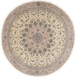round vintage nain persian rug 51126 Nazmiyal