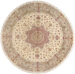 round vintage tabriz persian rug 51123 Nazmiyal