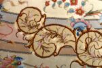 round vintage tabriz persian rug 51123 closeup Nazmiyal
