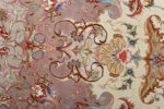 round vintage tabriz persian rug 51123 flower Nazmiyal