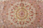round vintage tabriz persian rug 51123 medallion Nazmiyal