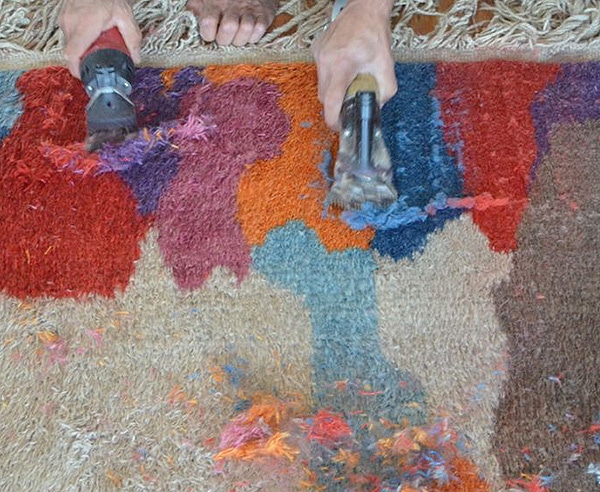 Shearing Hand Woven Rugs by Hand Shearing Hand Woven Rugs by Hand by Nazmiyal