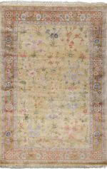 silk shahsavarpour design vintage tabriz persian rug 51162 Nazmiyal