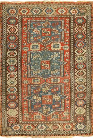 small antique tribal soumak caucasian rug 49356 Nazmiyal