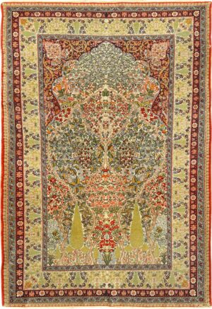 tree of life design antique kerman persian rug 49357 Nazmiyal