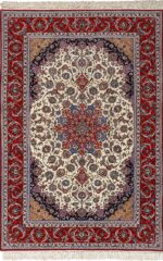 vintage isfahan persian rug 51154 Nazmiyal