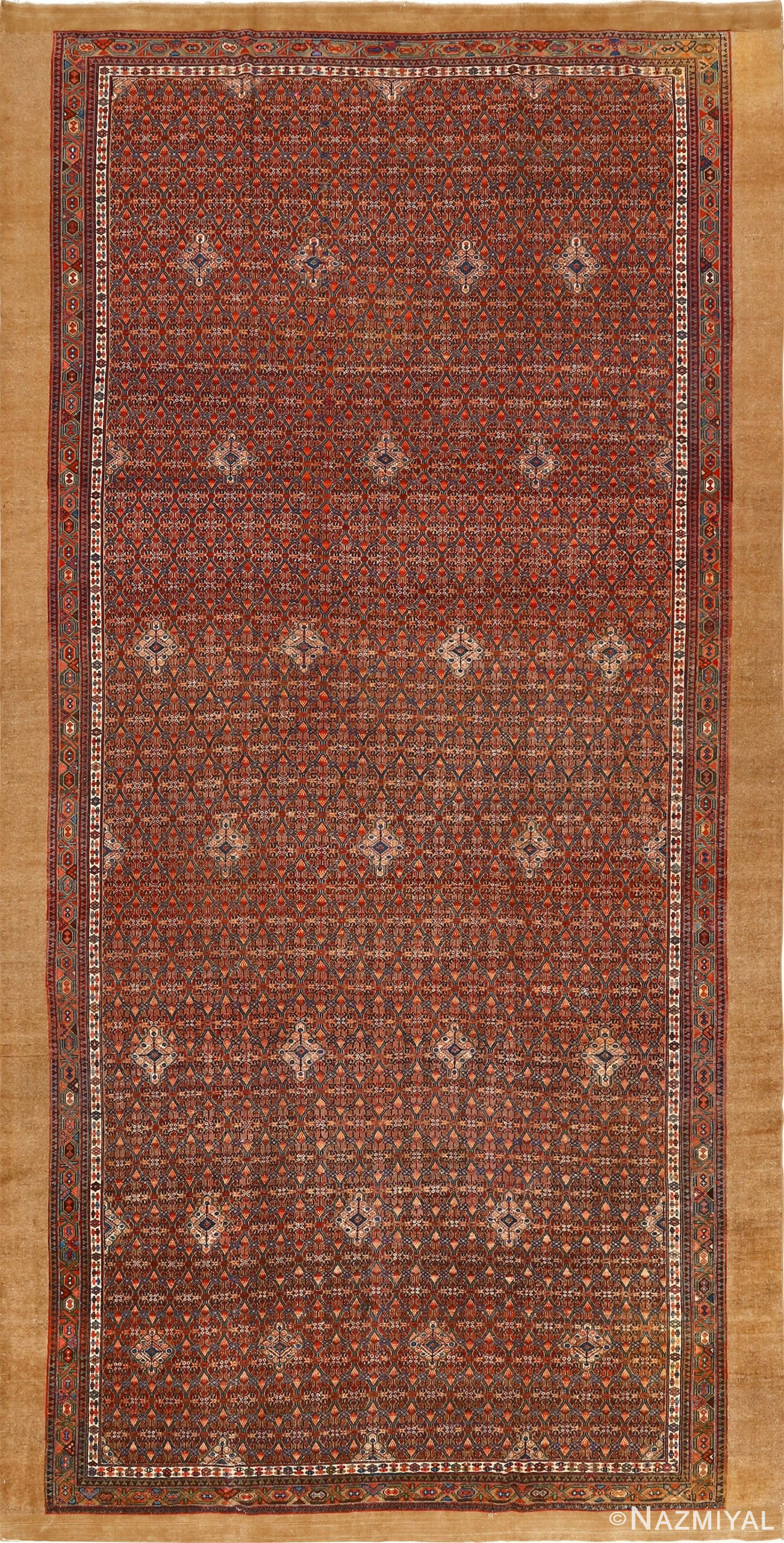 large antique serab persian rug 51118 Nazmiyal