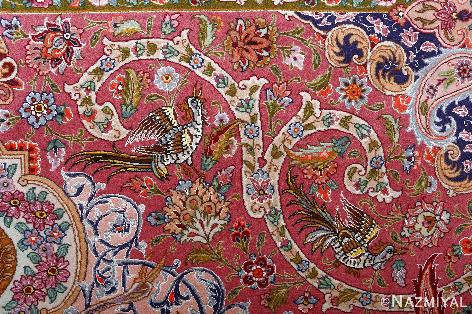 Persian Hunting Scene Tabriz Rug 51117 Nazmiyal Antique Rugs