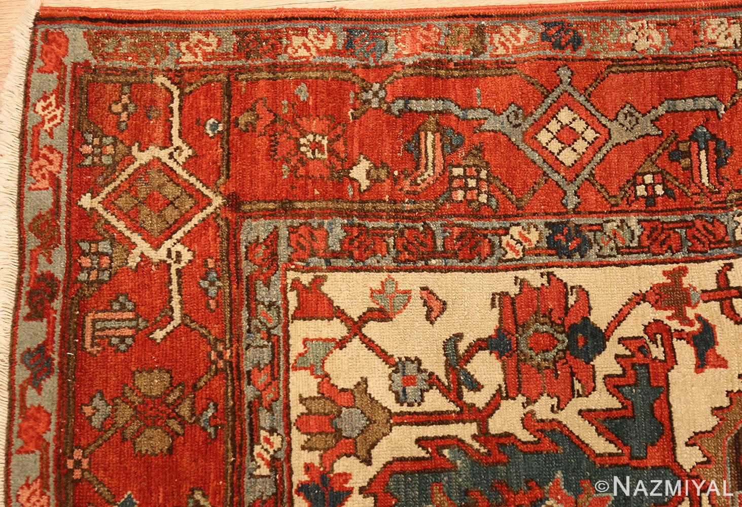 Square Small Size Antique Serapi Persian Rug 49355 View This Beautiful Small Square Size Antique Pictorial Persian Kerman Rug 49614 Available For At Nazmiyal S Extensive Collection Of And