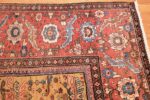 yellow background square antique sultanabad persian rug 49338 corner Nazmiyal