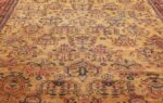 yellow background square antique sultanabad persian rug 49338 field Nazmiyal