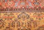 yellow background square antique sultanabad persian rug 49338 top Nazmiyal
