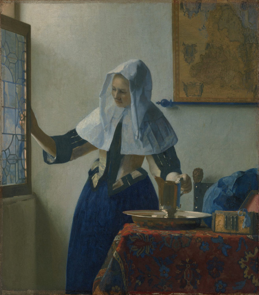 Young Woman With a Water Pitcher, Nazmiyal Antique Rugs, Islamic Rugs in Paintings Young Woman With a Water Pitcher, Nazmiyal Antique Rugs, Islamic Rugs in Paintings