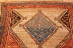 antique tribal kurdish persian rug runner 49275 blue Nazmiyal