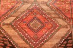 antique tribal kurdish persian rug runner 49275 red Nazmiyal