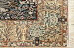 black animal motif vintage nain persian rug 51159 corner Nazmiyal