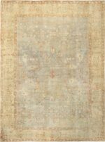 gray background antique agra indian rug 49084 Nazmiyal